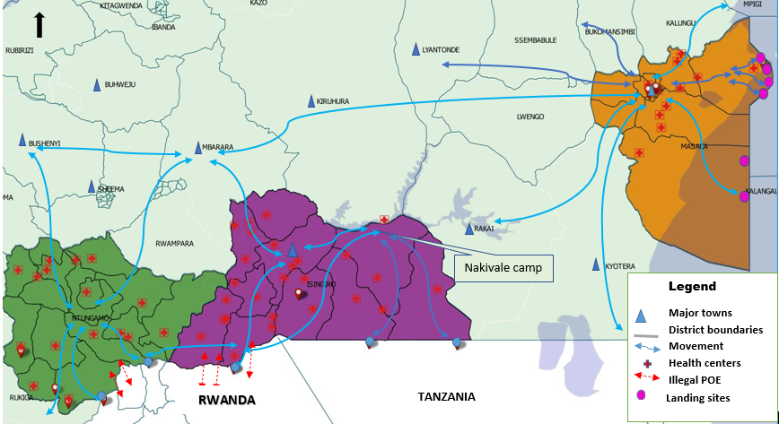 Map Of Ntungamo District Covid-19 Risk Mapping And Population Movement Studies Along Uganda-Rwanda  Borders In Ntungamo District, Uganda-Tanzania Borders In Isingiro District,  And Masaka District, Uganda, May 2020 - Uniph